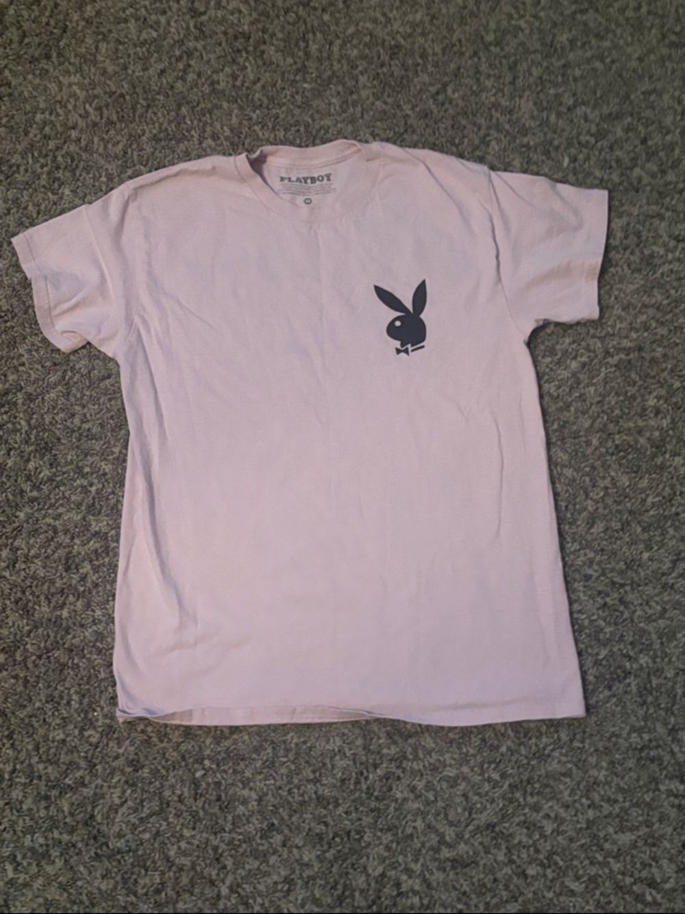 PLAYBOY Light Pink Tee with Black Bunny Logo